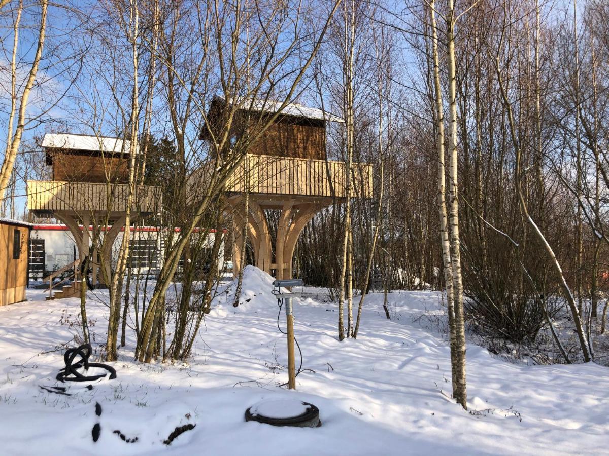 Baumhaus im Herzen vom Unterallgäu Erkheim Exterior foto